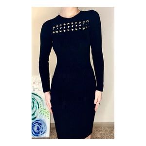 🖤 NWOT MICHAEL Michael Kors Lace-Up Ribbed Sweater Dress 🖤